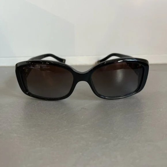 Louis Vuitton Soupcon PM Black Gold-Hinged Sunglasses - Picture 1 of 7